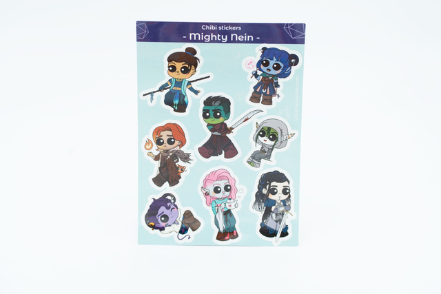 Mighty Nein Inspired - Chibi Sticker Sheet