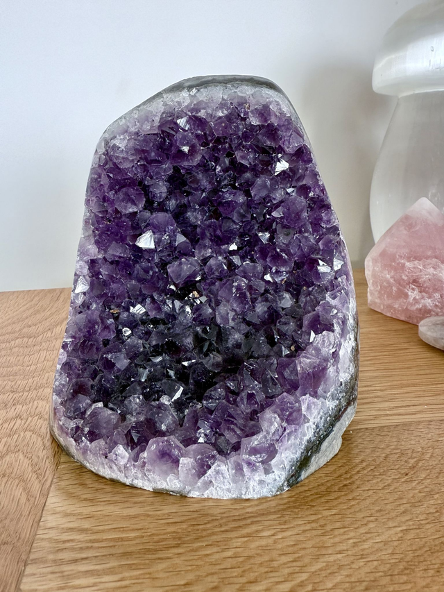 Amethyst Crystal Cluster Grade A - Cut Base