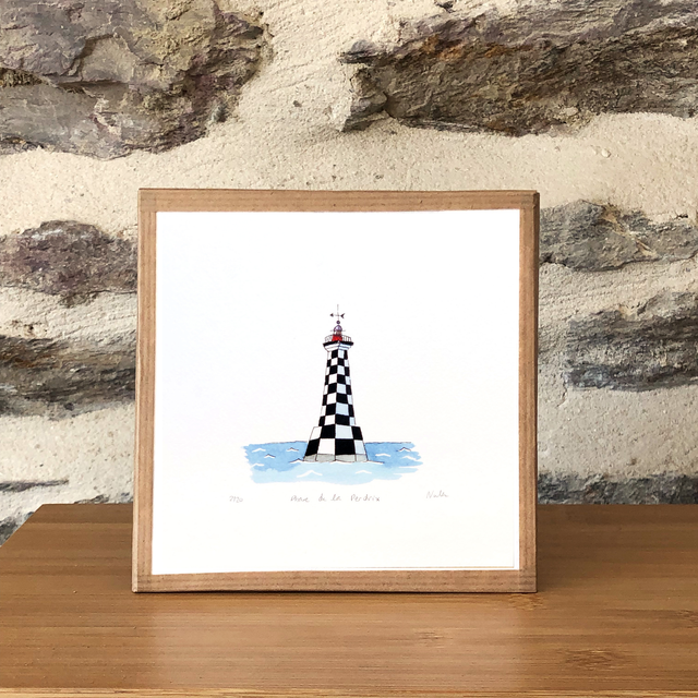 Phare du Perdrix – Loctudy, Brittany Lighthouse Art Print