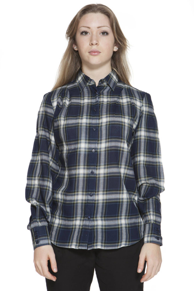 GANT CAMICIA MANICHE LUNGHE DONNA BLU