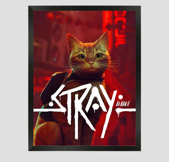 Stray Framed A3 Print