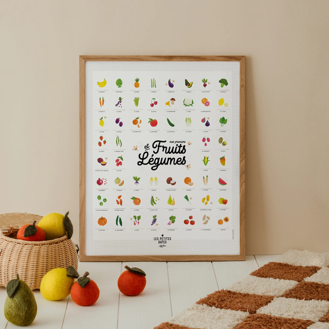 Affiche à compléter Les Petites Dates - Fruits et Légumes