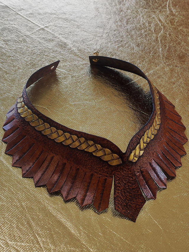 Collier en cuir médiéval fantasy - Ladyhawke