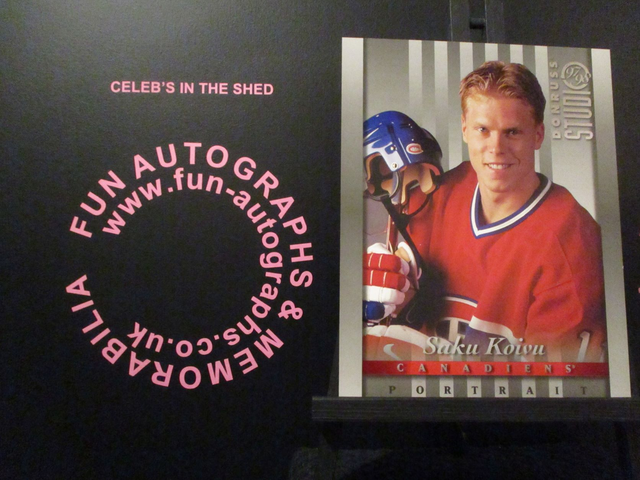 Saku Koivu - NFL 1997 Donruss Studio Ice Hockey Original 10x8 Trading Card #19 (A)