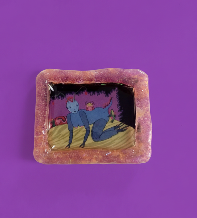 Queer handmade resin magnet 