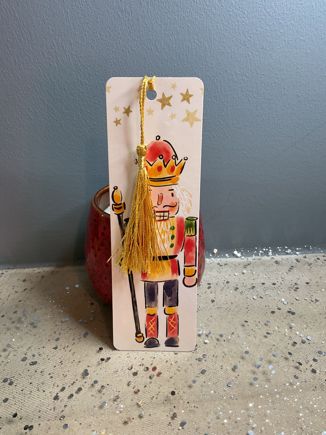 Handmade laminated Christmas bookmarks. Beautiful gift for book lovers. Stocking filler.