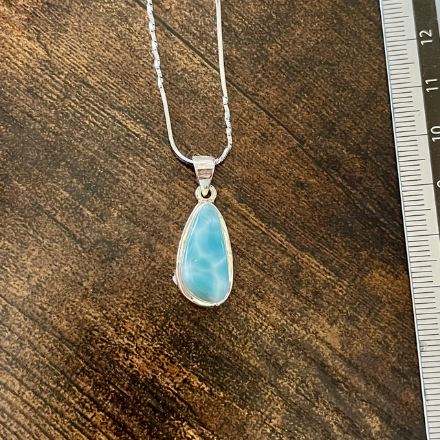 Pendentif en argent et Larimar