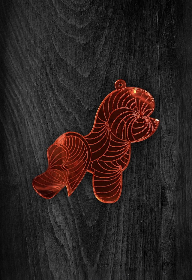 Acryl - Bichon Frisé Red