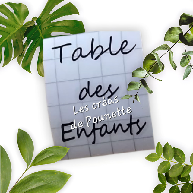 Stickers pour bouteille "table des enfants" 15 cm maximum