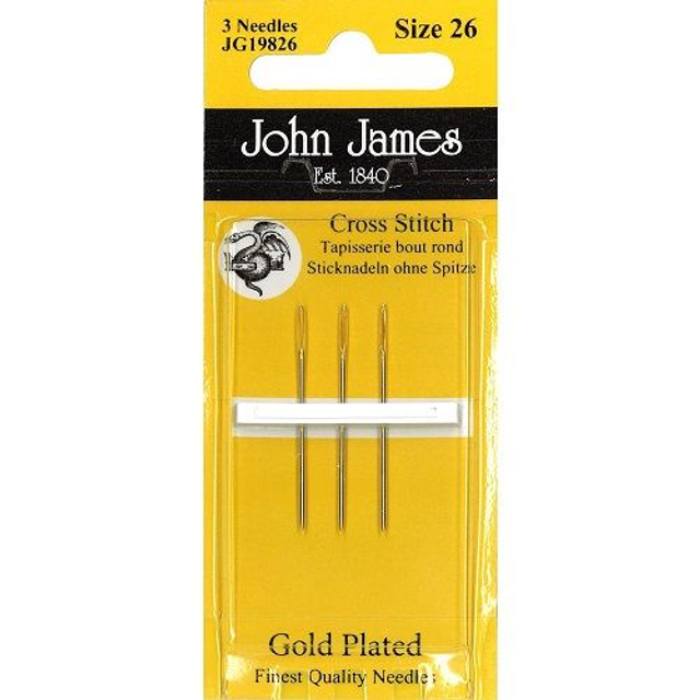 John James Gold plated Size 26 Cross Stitch)