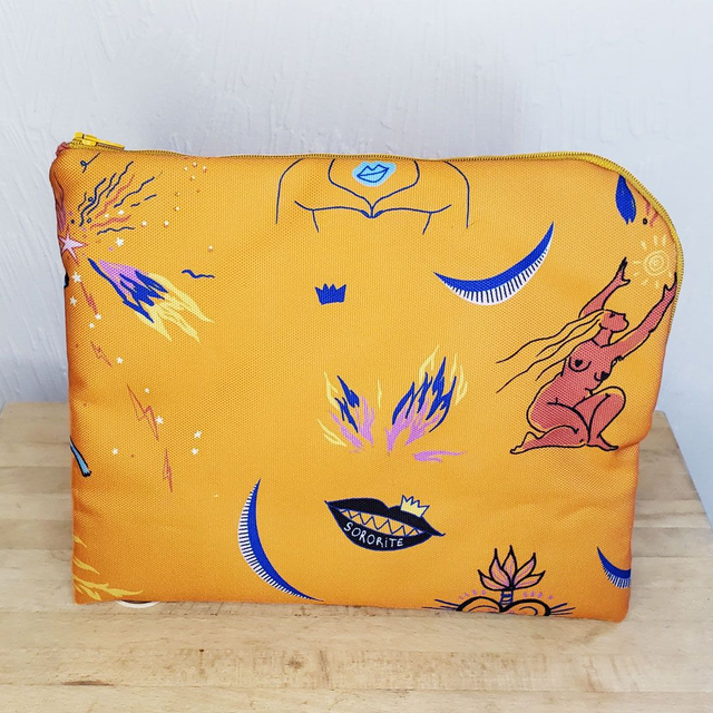 Pochette pour tablette  TABI – Dancing Queens  jaune