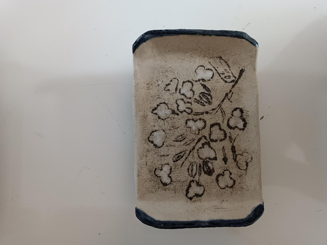 Plat scraffito PM déco 