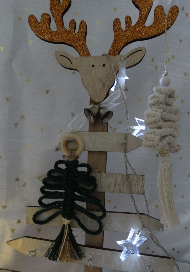 SAPINS DE NOËL en macramé, décoration bohème pour le sapin