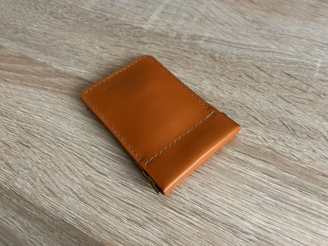 Porte-monnaie clic-clac en cuir de bœuf/taureau