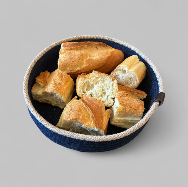 Corbeille à pain ronde bi-color