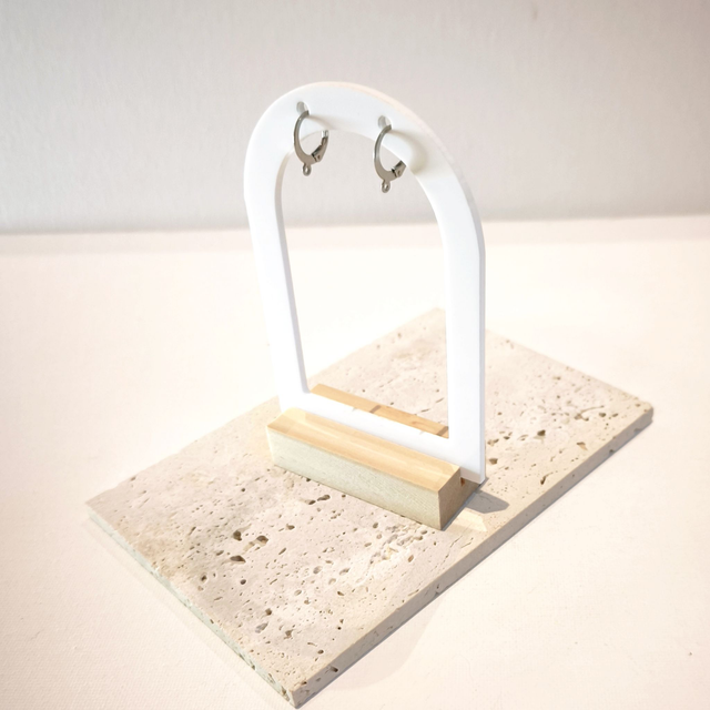 Boucles d’oreilles Acier inox hypoallergénique – Personnalisables avec charm’s