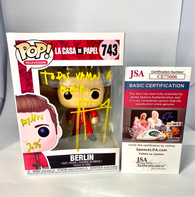Funko Berlin 743 Casa de Papel firma Pedro Alonso