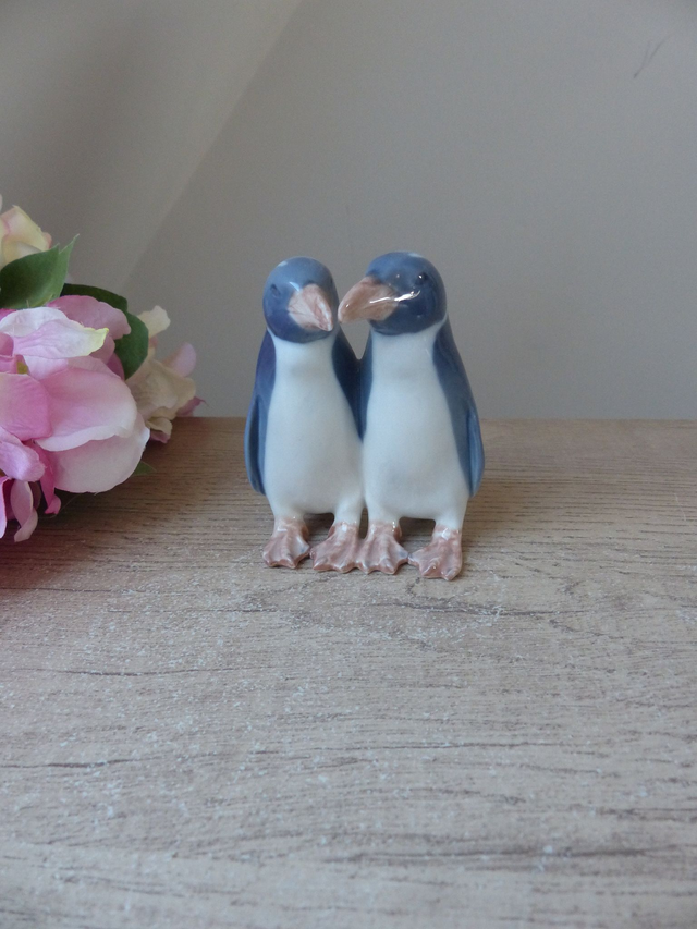 vintage Anna Trap - Figurine d’oiseau pingouin pour Royal Copenhagen Signé, cadeau couple mariage, union, fête, anniversaire de mariage