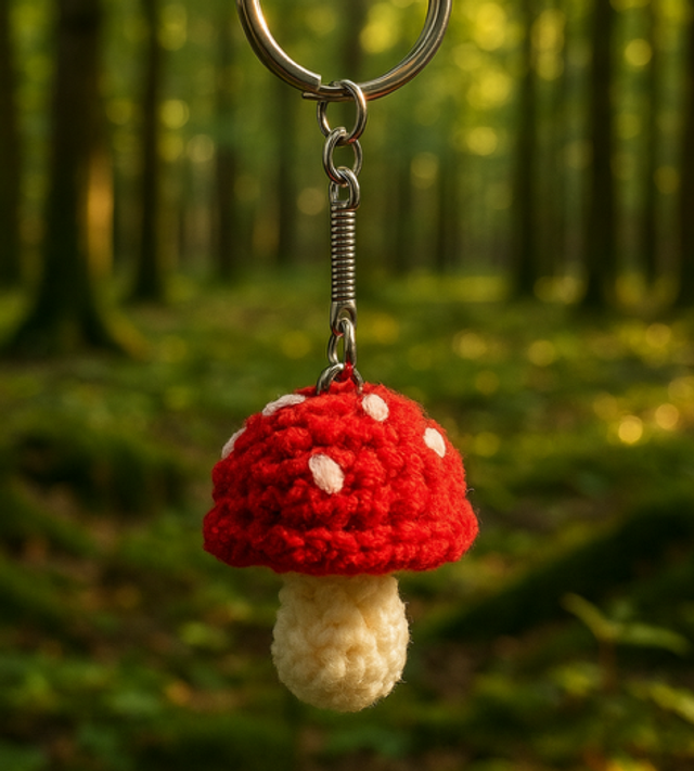Porte clé champignon