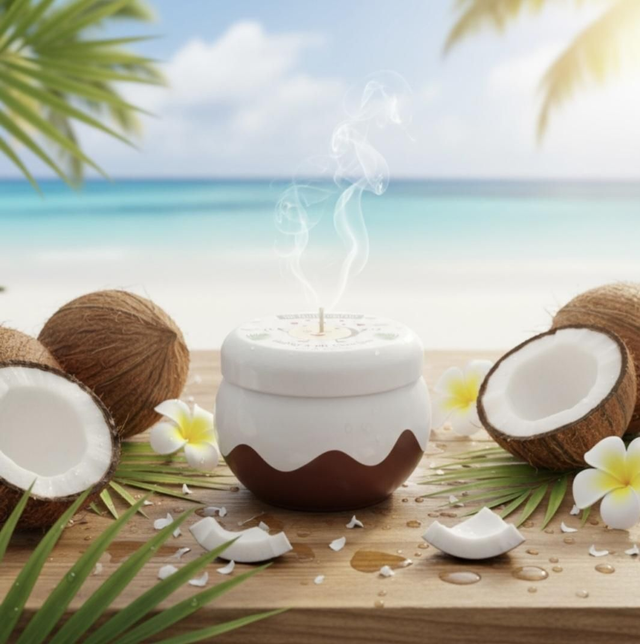 Bougie noix de coco