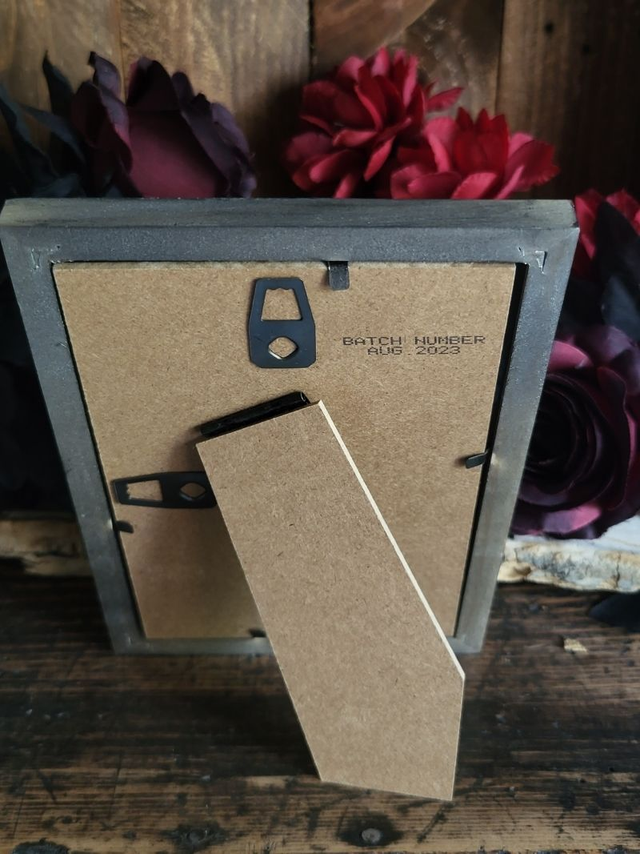 Cadre "Aura Floréale" Gravure sur acrylique noire