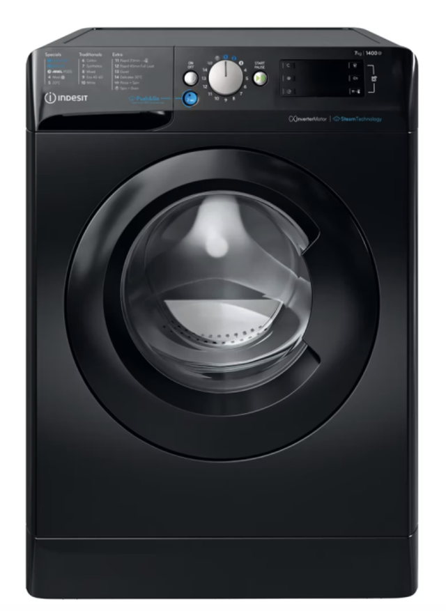 Indesit BWE 71496X KV UK 7kg 1400rpm Washing Machine - Black