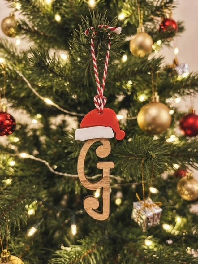 Personalised Wooden Christmas Tree Letter Ornaments