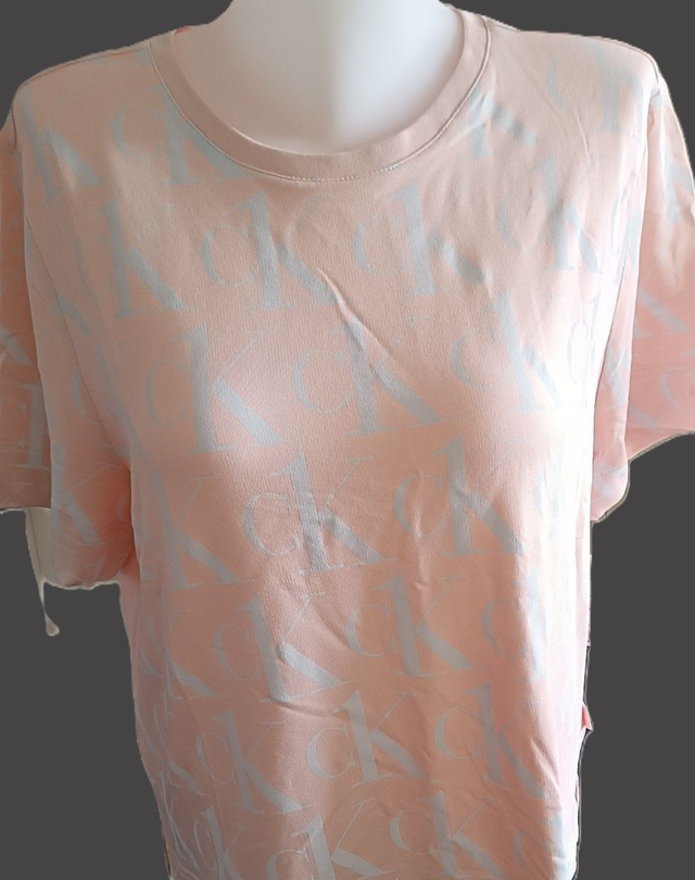  T-shirt Femme Calvin Klein - Barely Pink Print