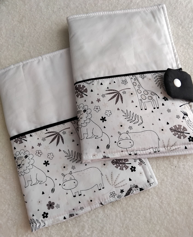 Housse pour carnet de santé SAVANE B&amp;W personnalisable