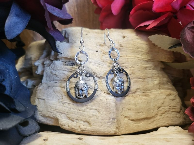 Boucles d'Oreilles Néo Circlips "Spirale d'Acier" Zen"