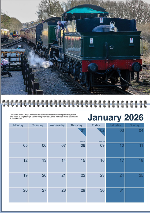 2026 Railway Calendar by Clive Stapleton