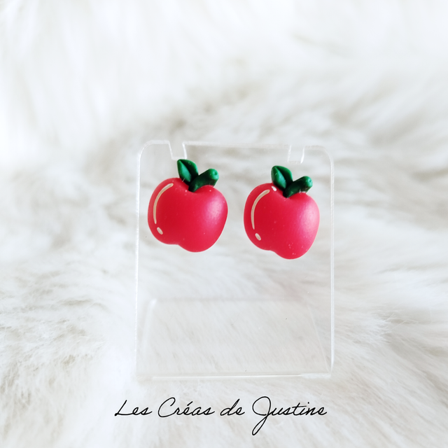 Boucle d&#039;oreille puce pommes