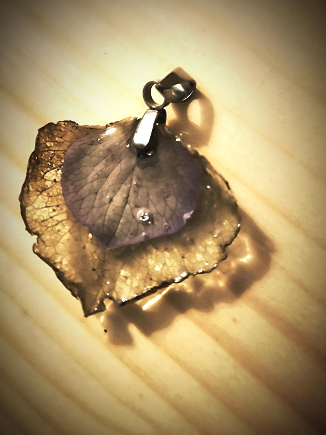Pendentifs en résine, hortensia