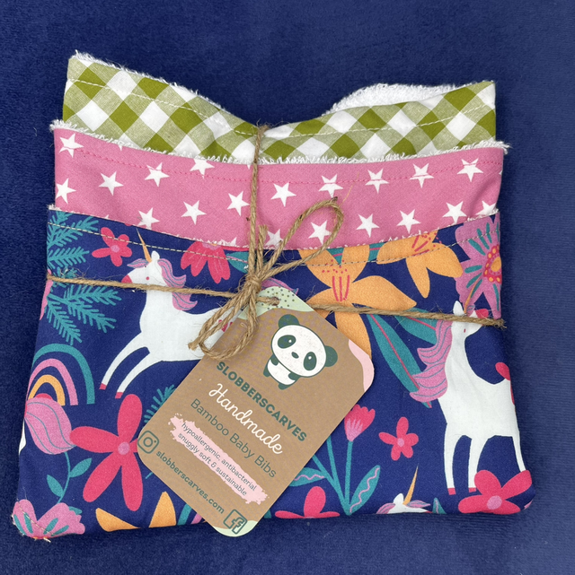 Three Pack Classic Style Bamboo Bibs 