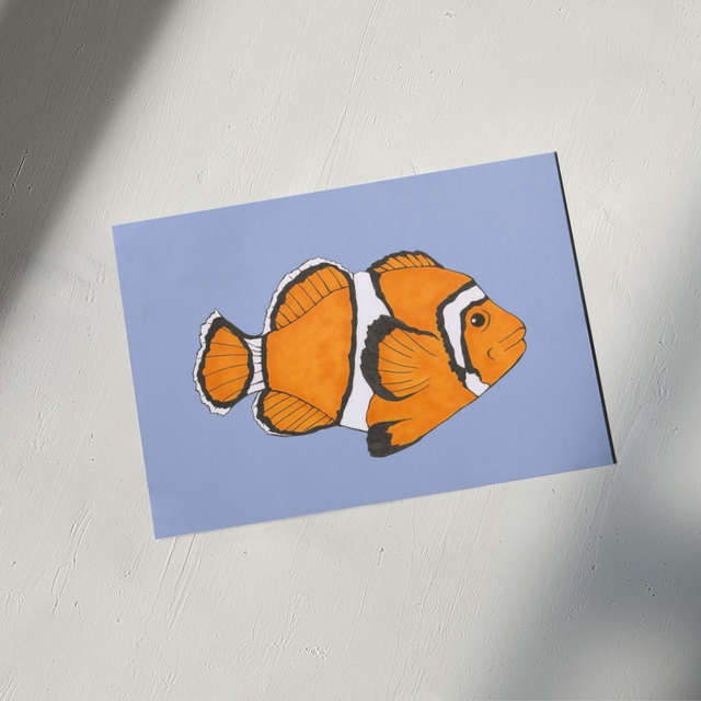 Carte Postale - Poisson Clown