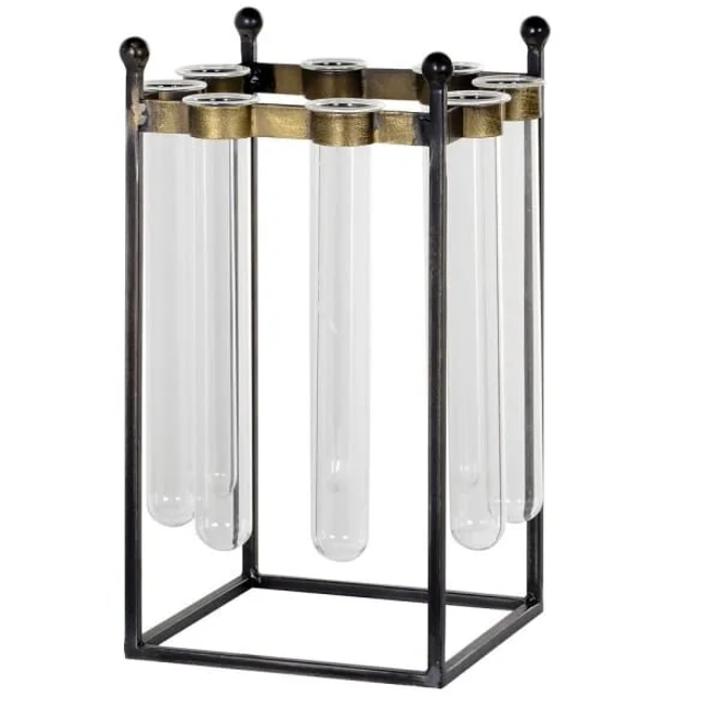 Quirky Industrial Style 8 Stem Test Tube Vase