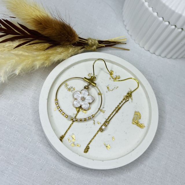 Boucles d’oreilles asymétriques #BODA004