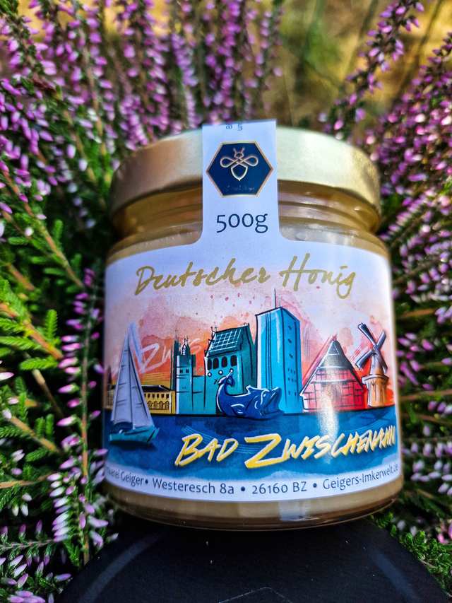 6x 500gr Rapshonig - Bad Zwischenahn "Skyline Honig Tag" als Genußpaket 6 Monate.