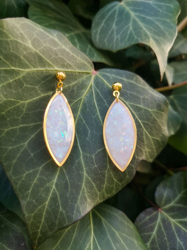 Collection Pierres d&#039;Opales - Boucles d&#039;oreilles Lily 