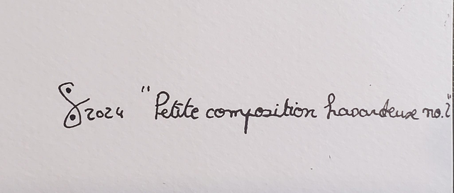 Peinture "Petite composition hasardeuse no. 2" - 20 x 20 cm