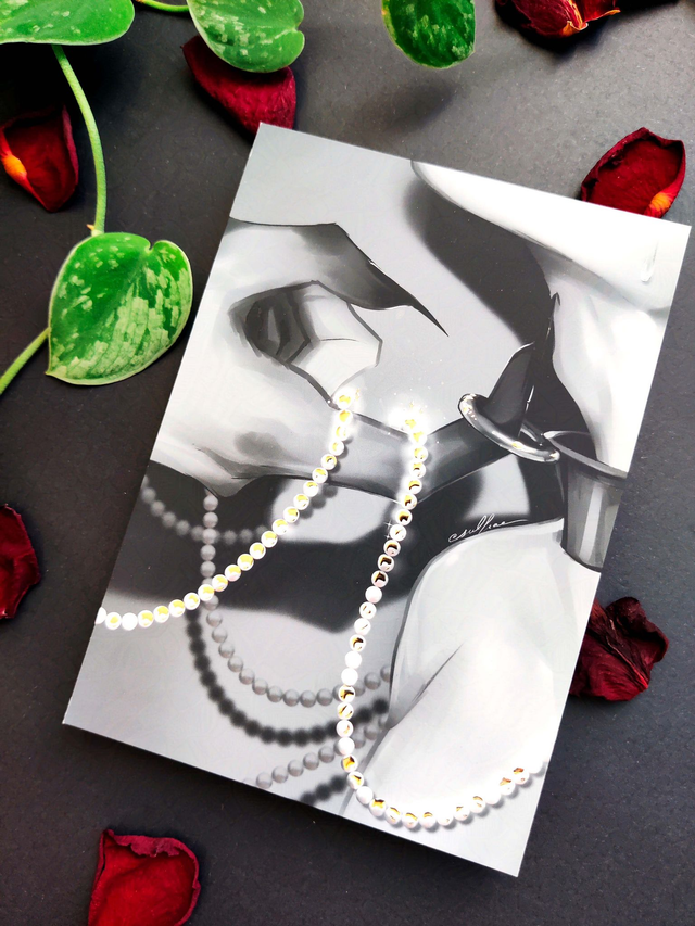 Pearls and Leather - Gold Foil - A5  