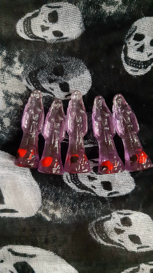 Mini stantitas violettes transparentes 3cm