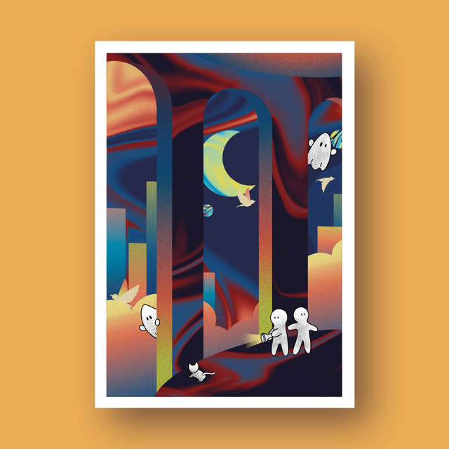 "Couloir" - Illustration A5