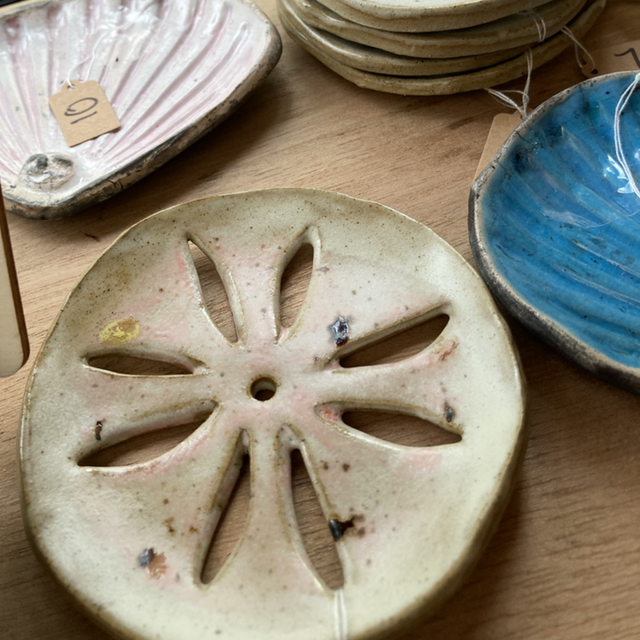Small Clay circular soap dish