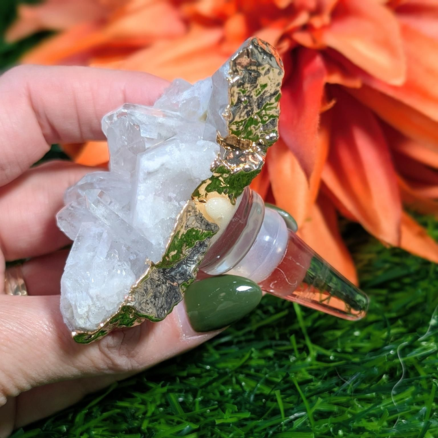 Clear Quartz Wine Stopper 