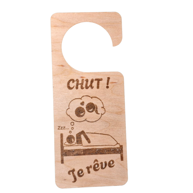 Accroche-porte “Chut ! Je rêve” 
