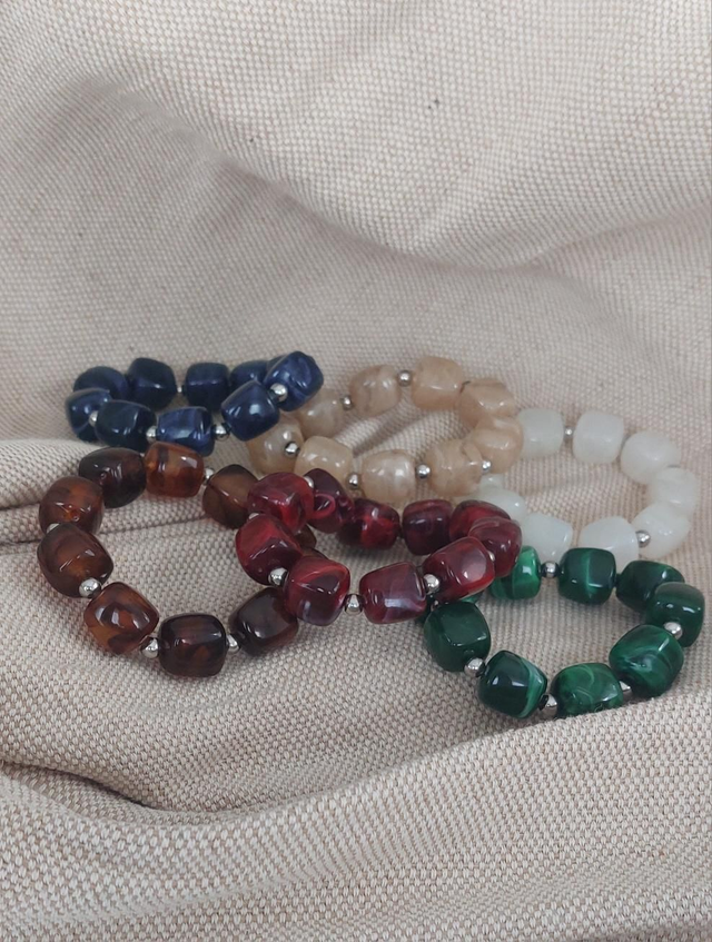 Bracelet Robin (perles argentées)