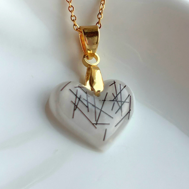 Minnehjerte • 16mm • gullbelagt • Pinki