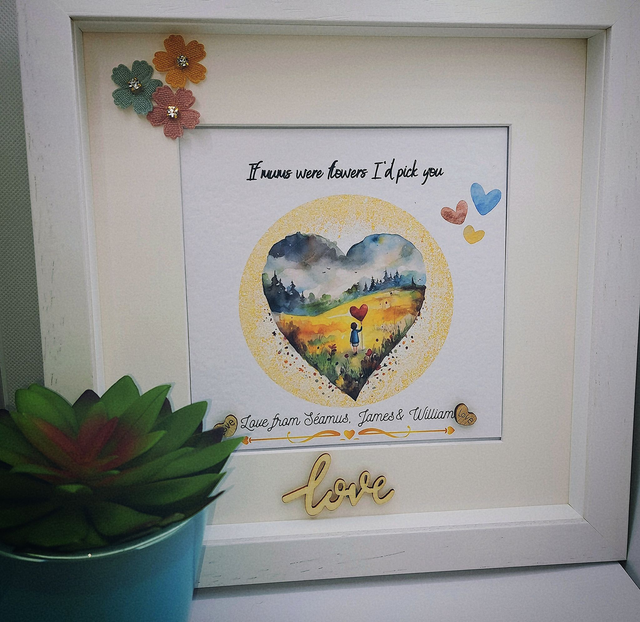 Mother&#039;s birthday gift. Personalised photo frame gift for mothers day, birthdays or special occasions. 