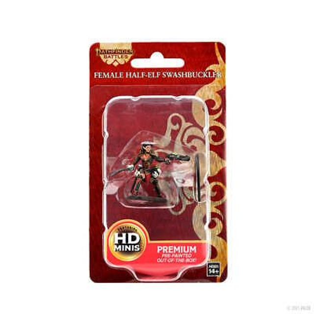 Pathfinder Female Half-Elf Swashbuckler Miniature 